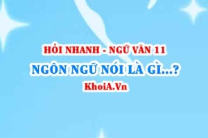 Ngôn ngữ nói là gì? Đặc điểm cơ bản của ngôn ngữ nói là gì? Ngữ Văn lớp 11